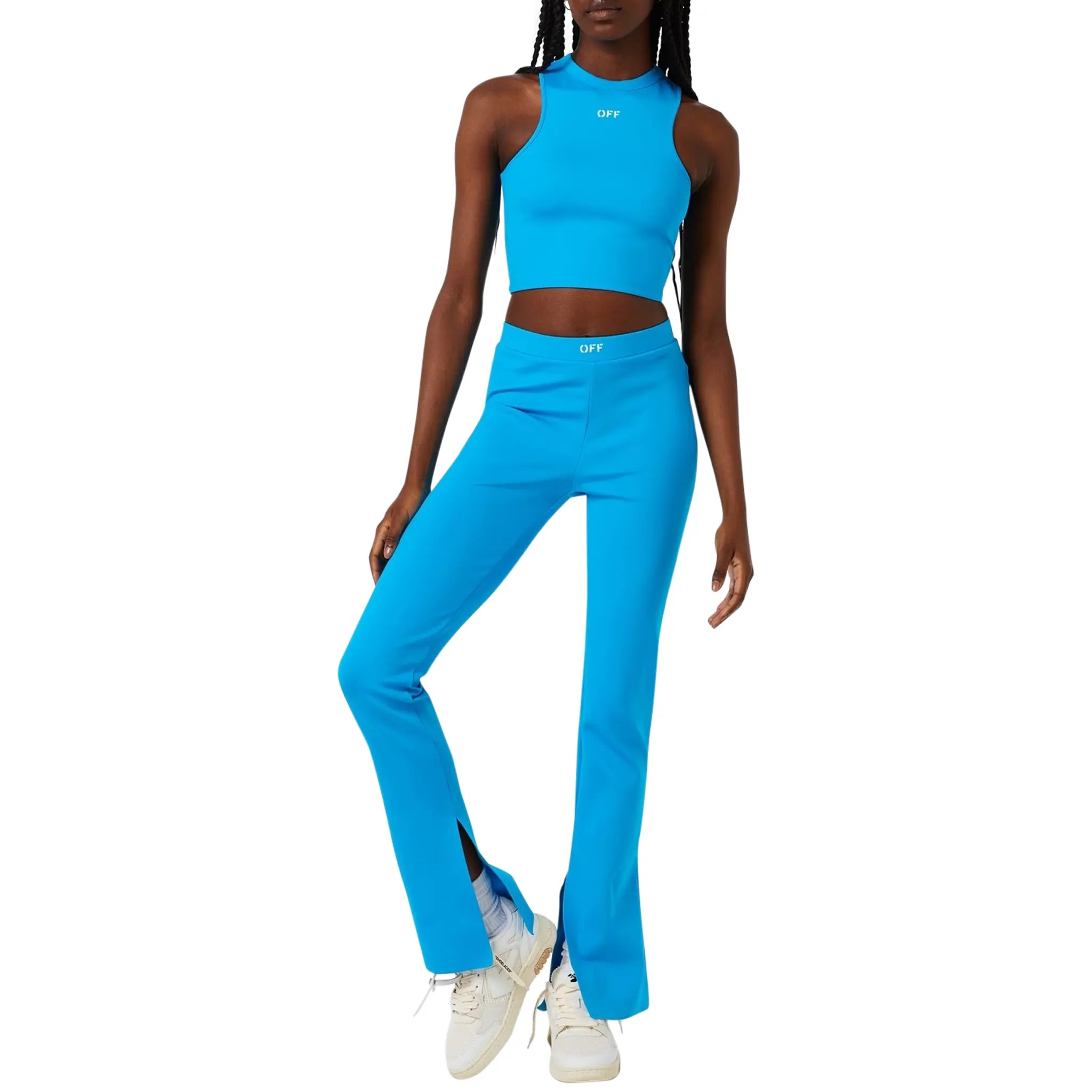 Model view of Off White Slim Out Of Office White Trainers (W)